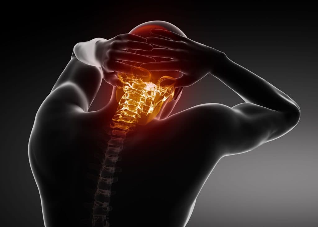 Image of man with neck pain
